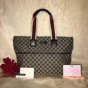 Gucci Monogram Canvas Tote Bag